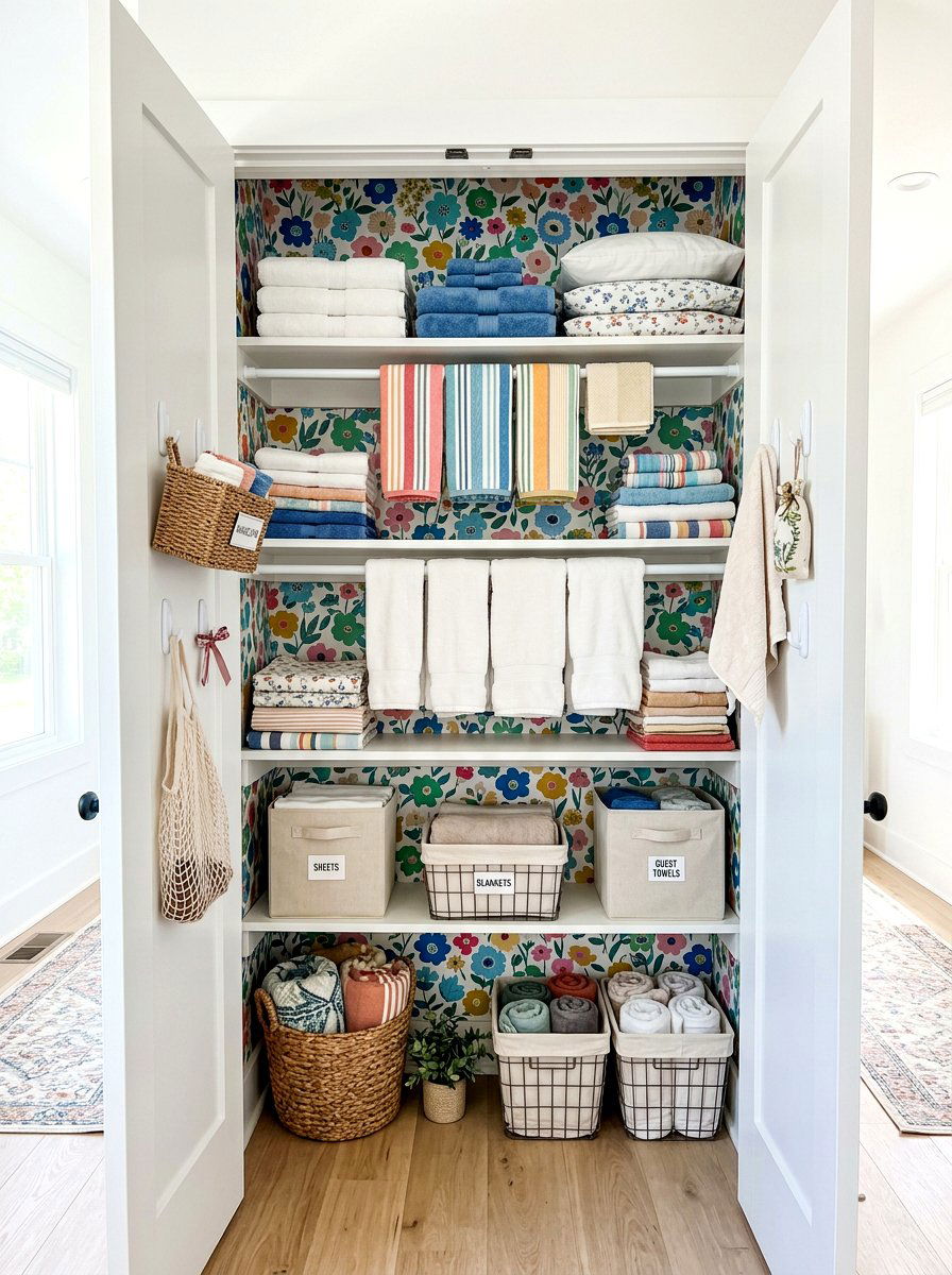 Rental Friendly Linen Closet - 30 organizing a linen closet ideas