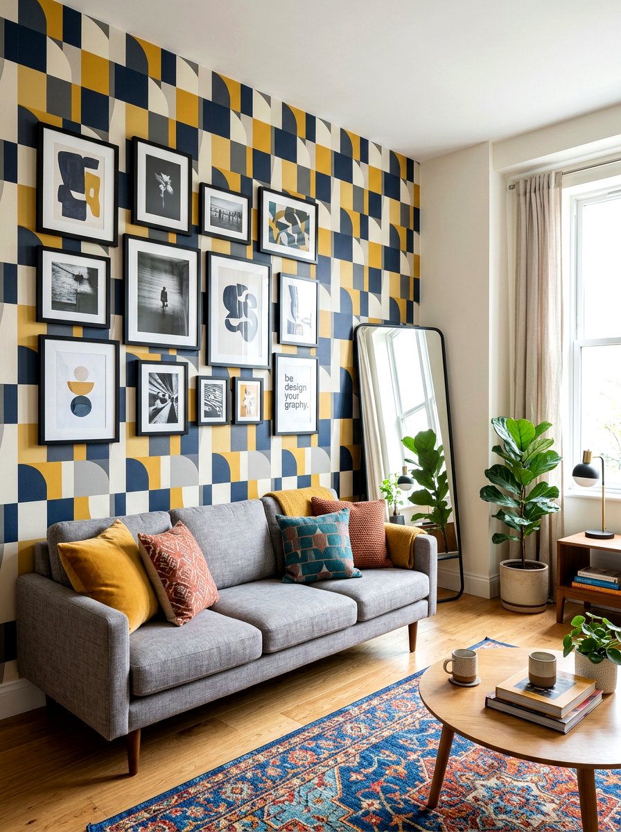 Rental Friendly Wall Decor - 30 first apartment living room ideas