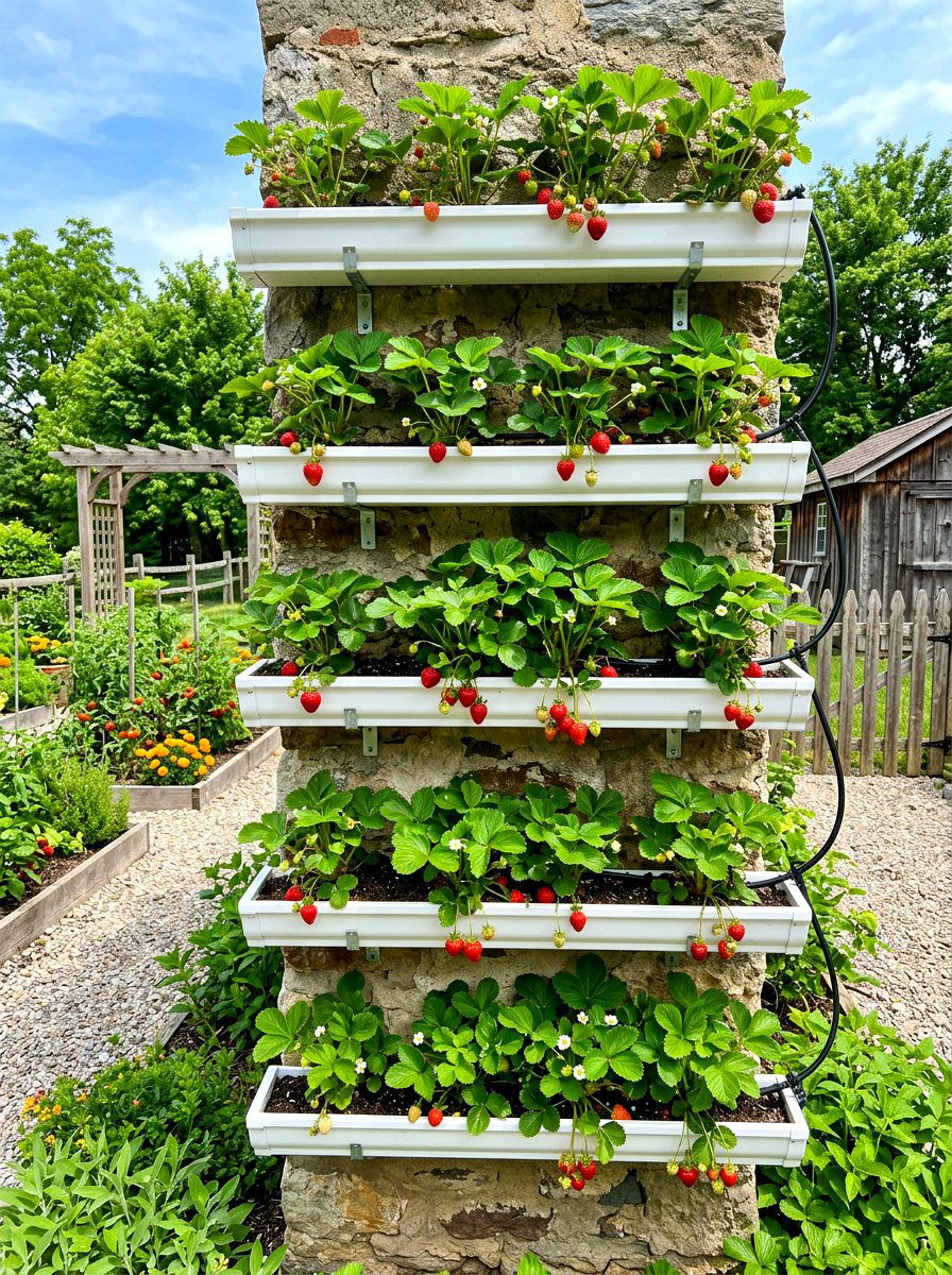 30 Strawberry Tower Ideas to Grow More in Less Space Fast