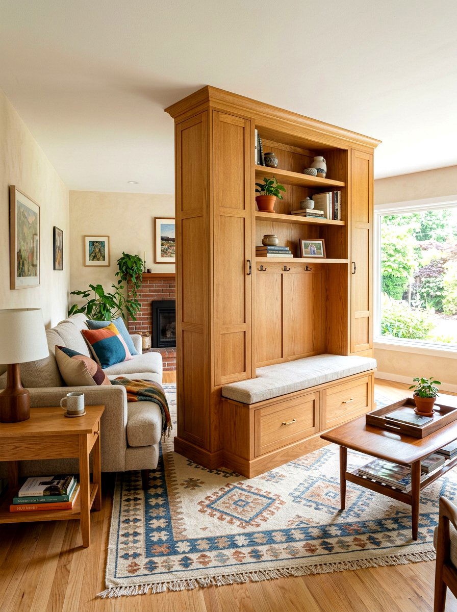 Repurposed Wardrobe Unit - 30 room divider apartment aesthetic ideas