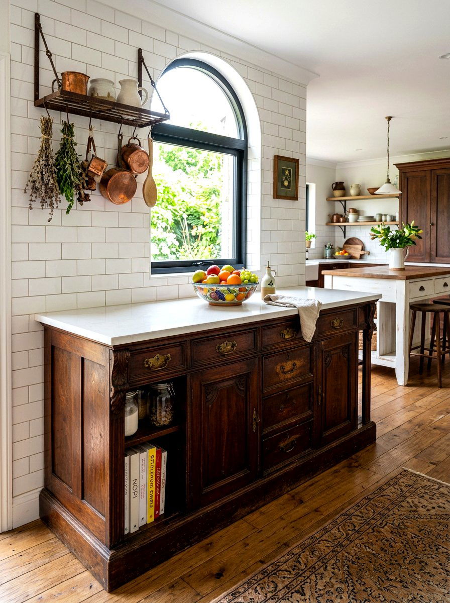 Repurposed vintage sideboard kitchen - 30 freestanding furniture kitchen ideas