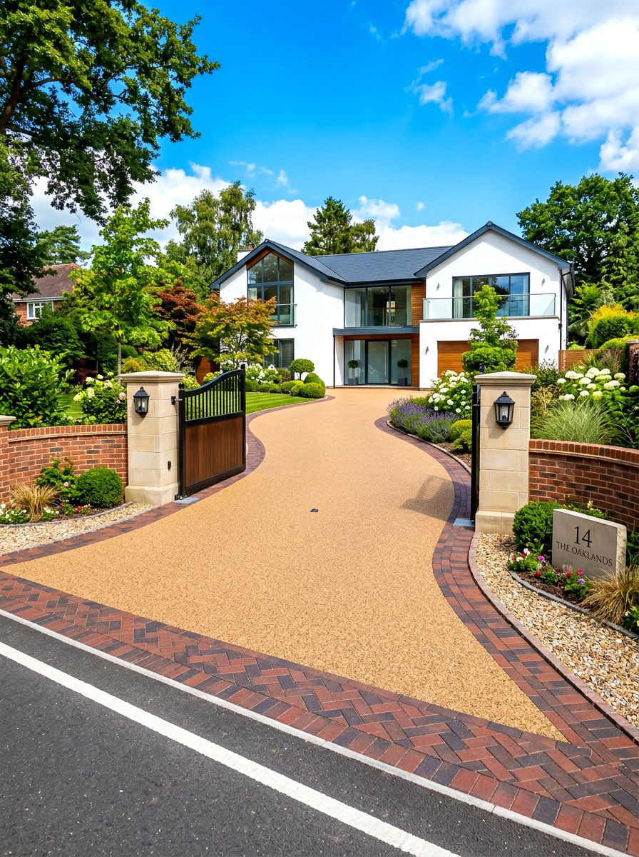 Resin driveway - 30 driveway entrance ideas