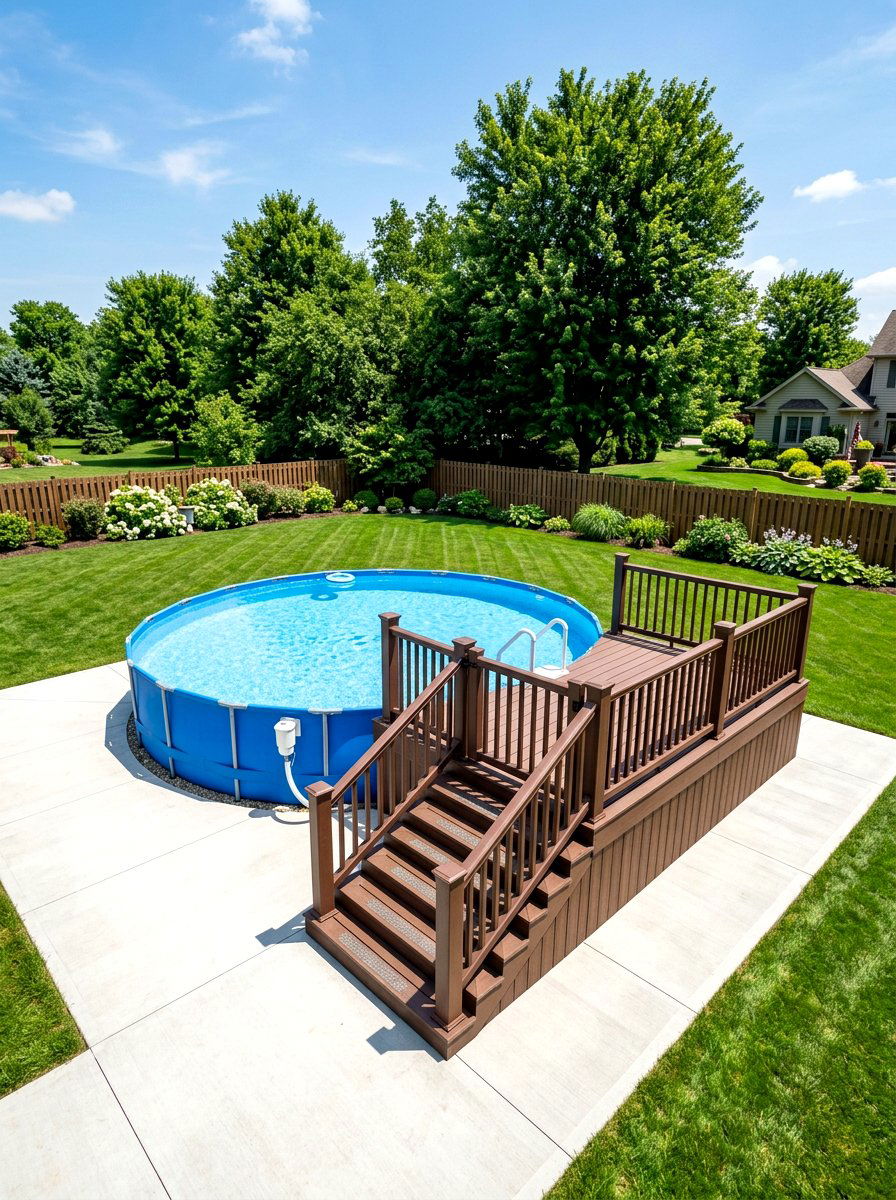 Resin pool deck kit - 30 above ground pool ideas