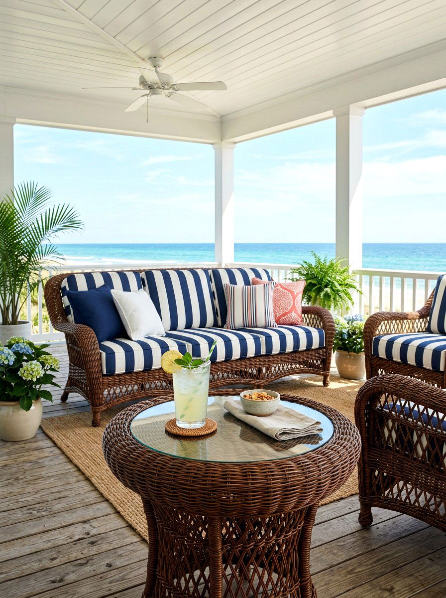 Resin wicker patio table - 30 porch coffee table ideas
