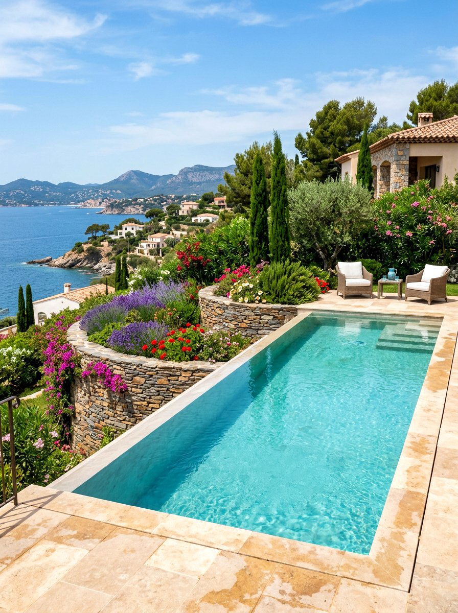 Retaining Wall Landscaping - 30 pool privacy ideas