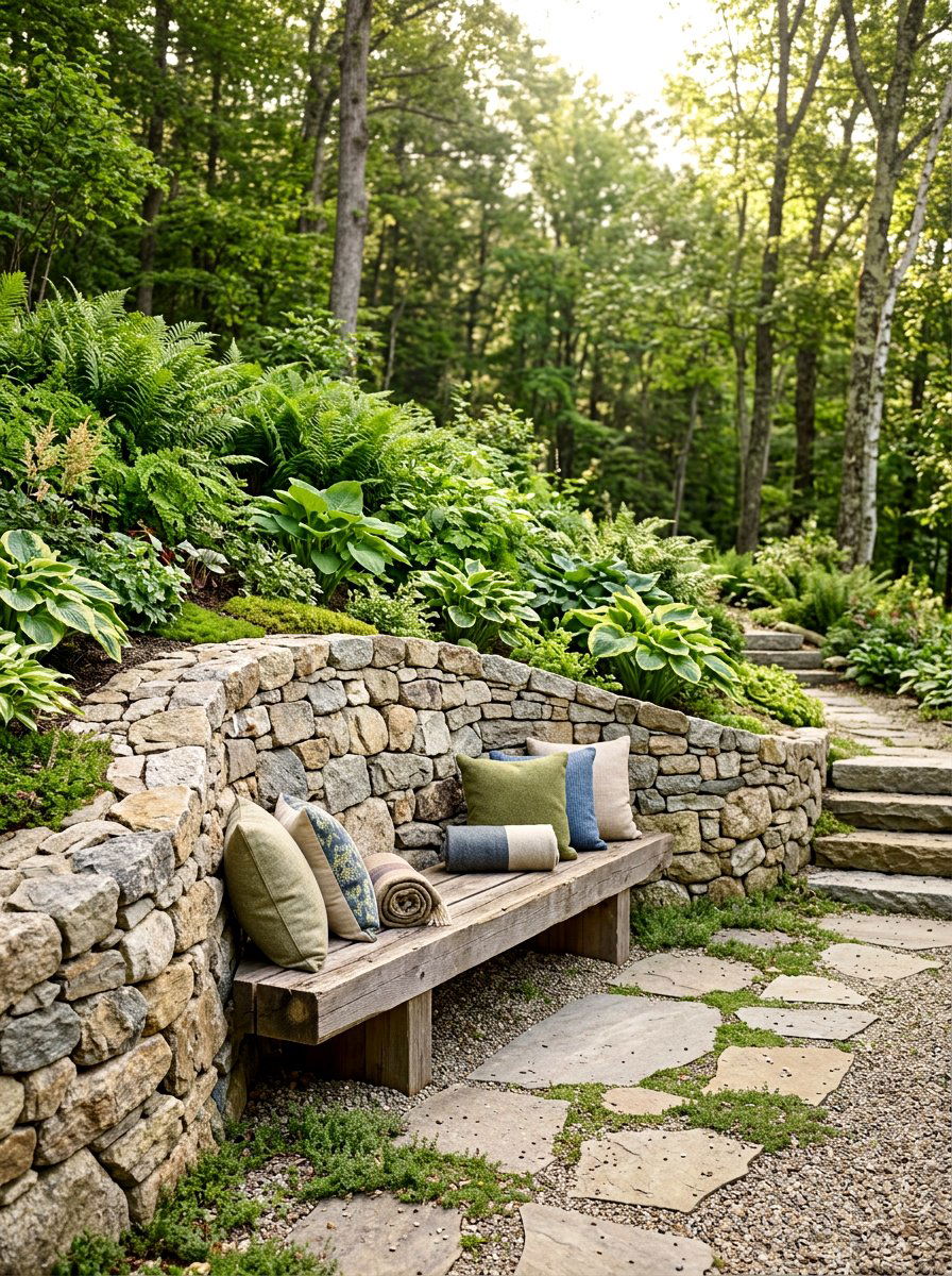 Retaining Wall Seating Area - 30 backyard conversation pit ideas