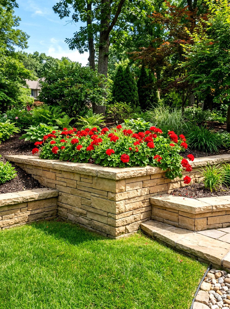 Retaining wall corner - 30 corner yard landscaping ideas