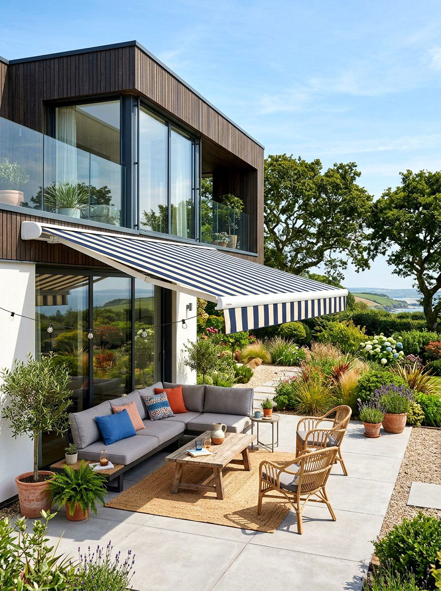 Retractable Awning - 30 patio cover ideas