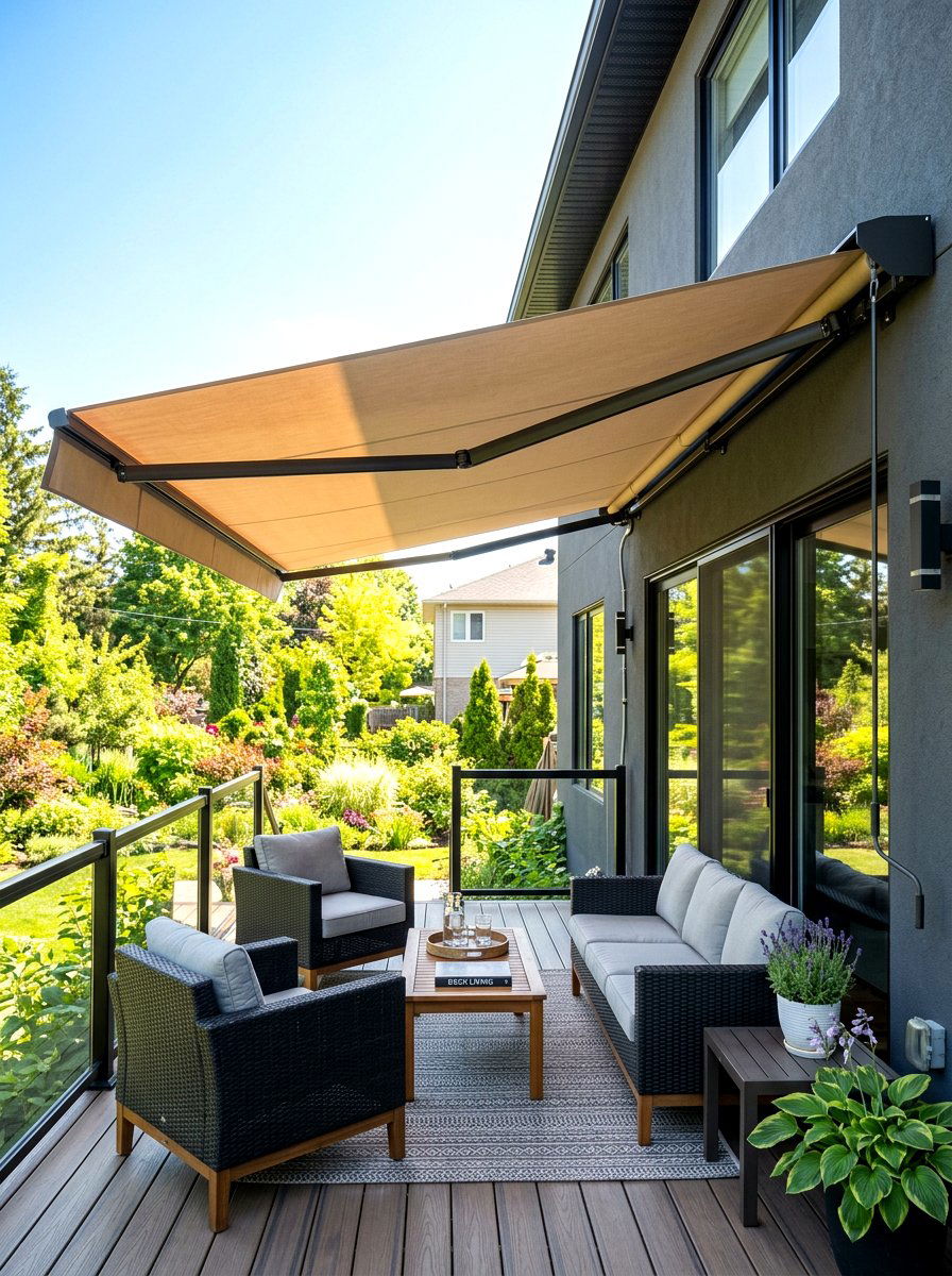 Retractable Awning Deck Privacy - 30 deck privacy ideas