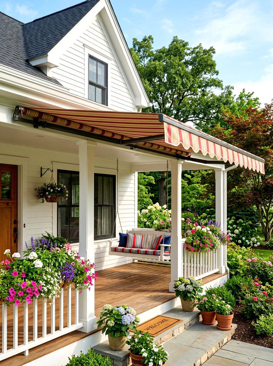Retractable Awning with Valance - 30 retractable awning ideas