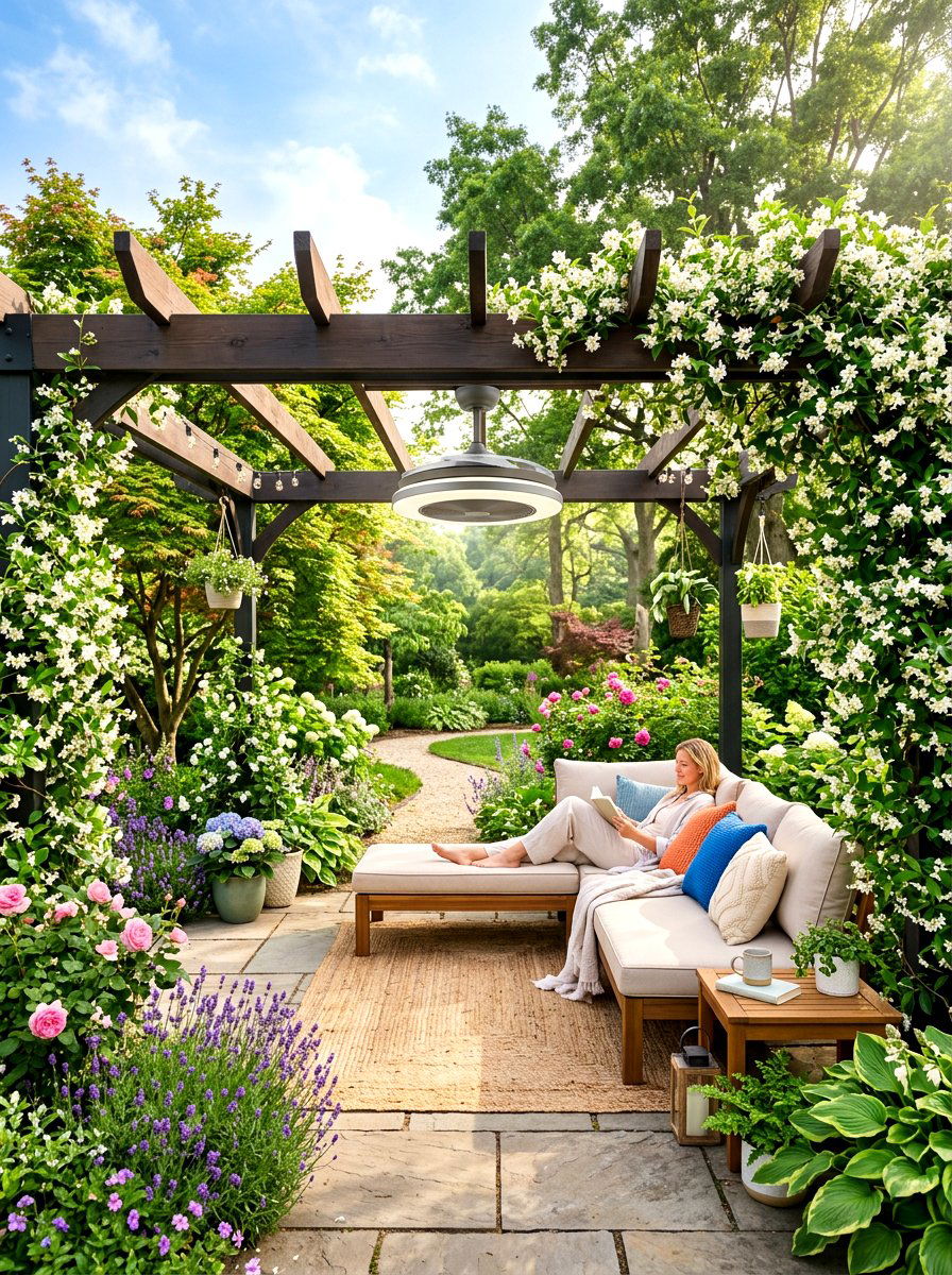 Retractable Blade Outdoor Fan - 30 outdoor ceiling fan patio ideas