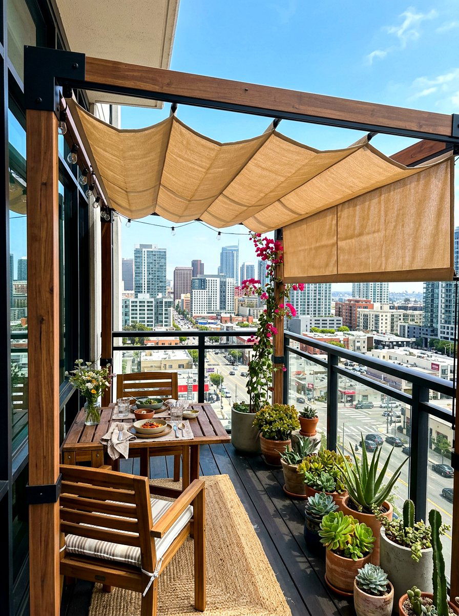 Retractable Canopy Pergola For Balcony - 30 small pergola ideas