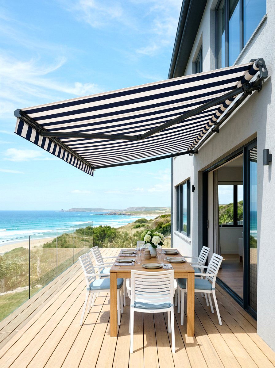 Retractable Fabric Awning - 30 attached patio cover ideas