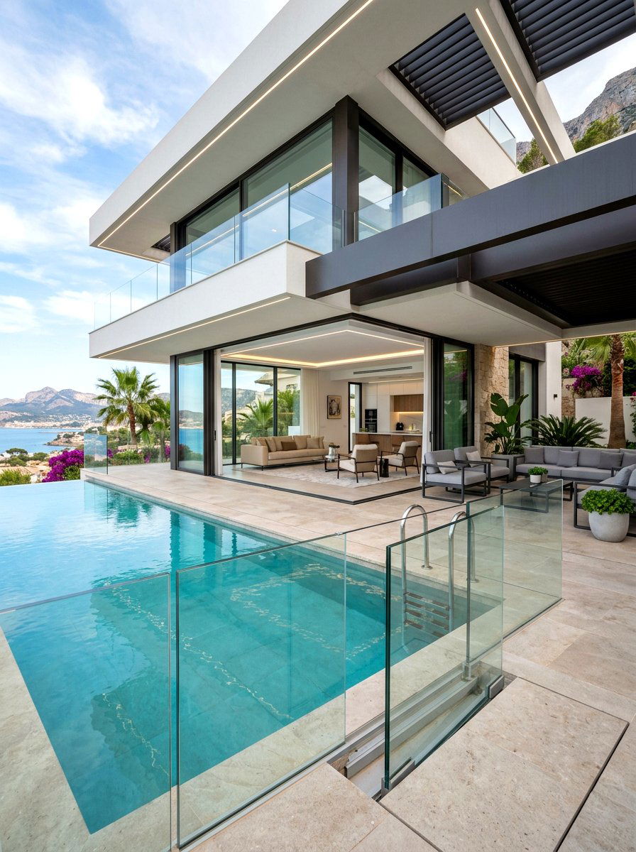 Retractable Glass Pool Fence - 30 pool fence ideas