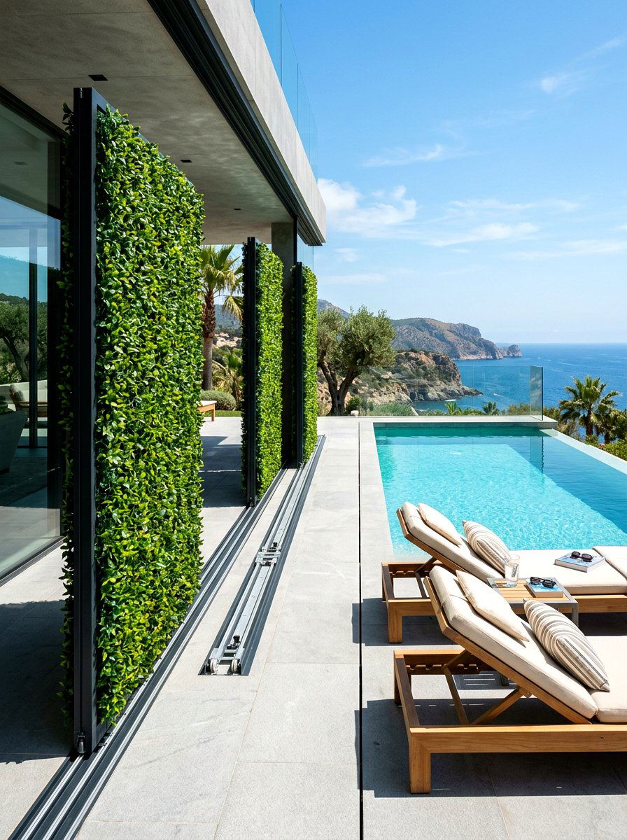 Retractable Hedge Panels - 30 hedge wall patio ideas