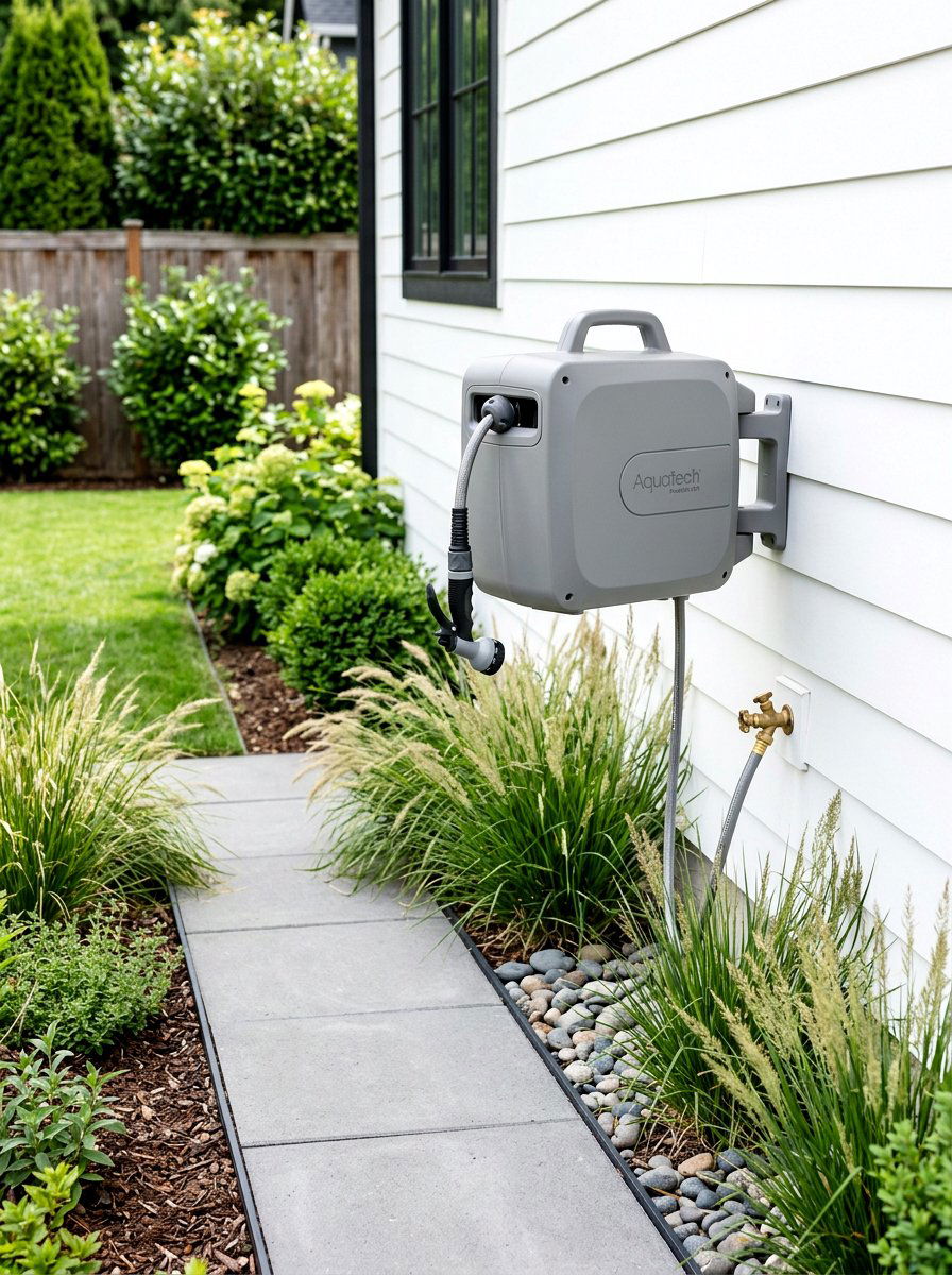 Retractable Hose Reel - 30 hose storage ideas