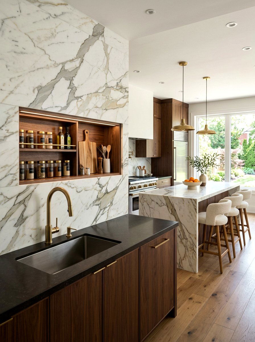 Retractable Kitchen Backsplash Storage - 30 hidden toaster garage ideas