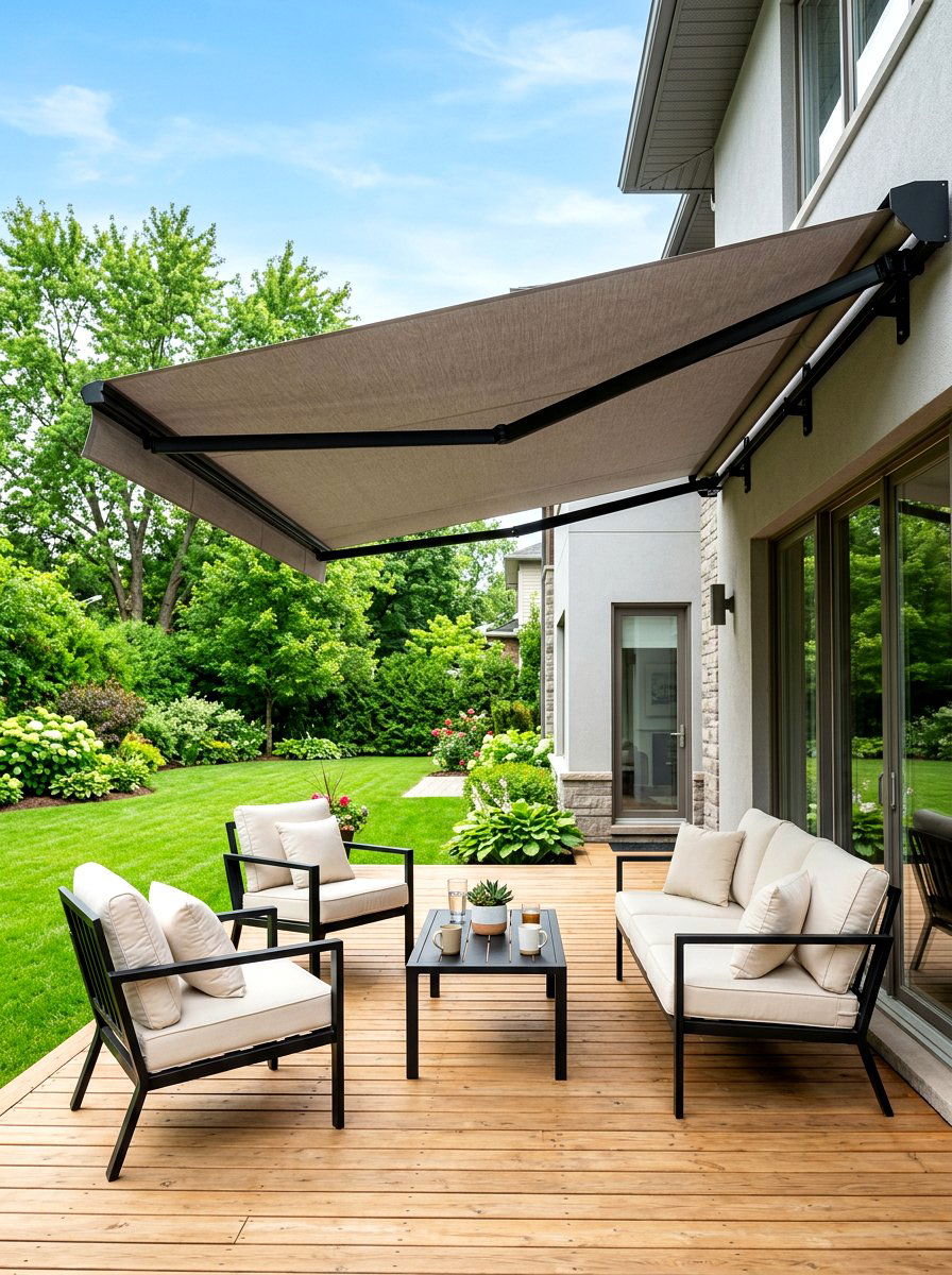 Retractable Porch Awning - 30 porch shade ideas