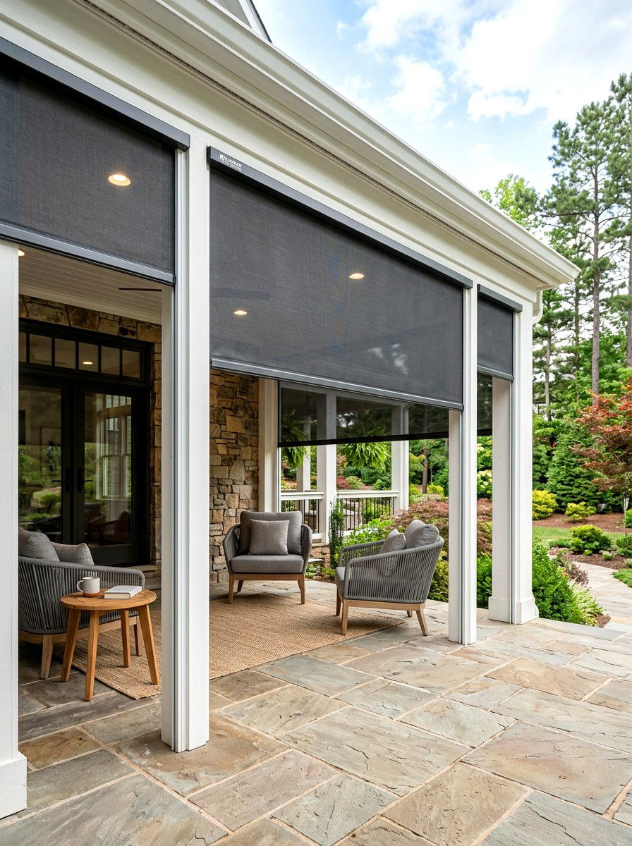 Retractable Porch Privacy Shades - 30 front porch privacy ideas