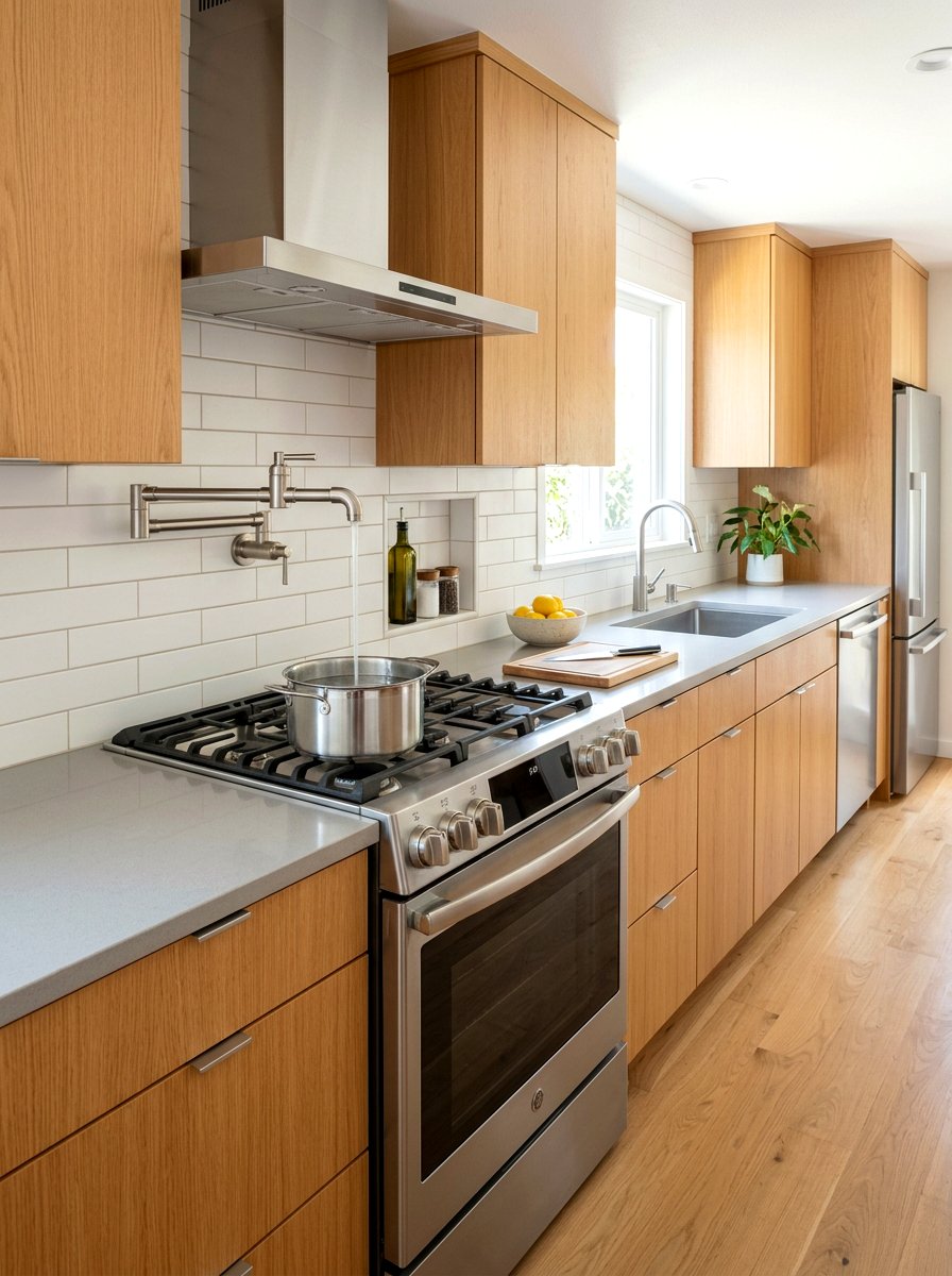 Retractable Pot Filler - 30 pot filler kitchen ideas
