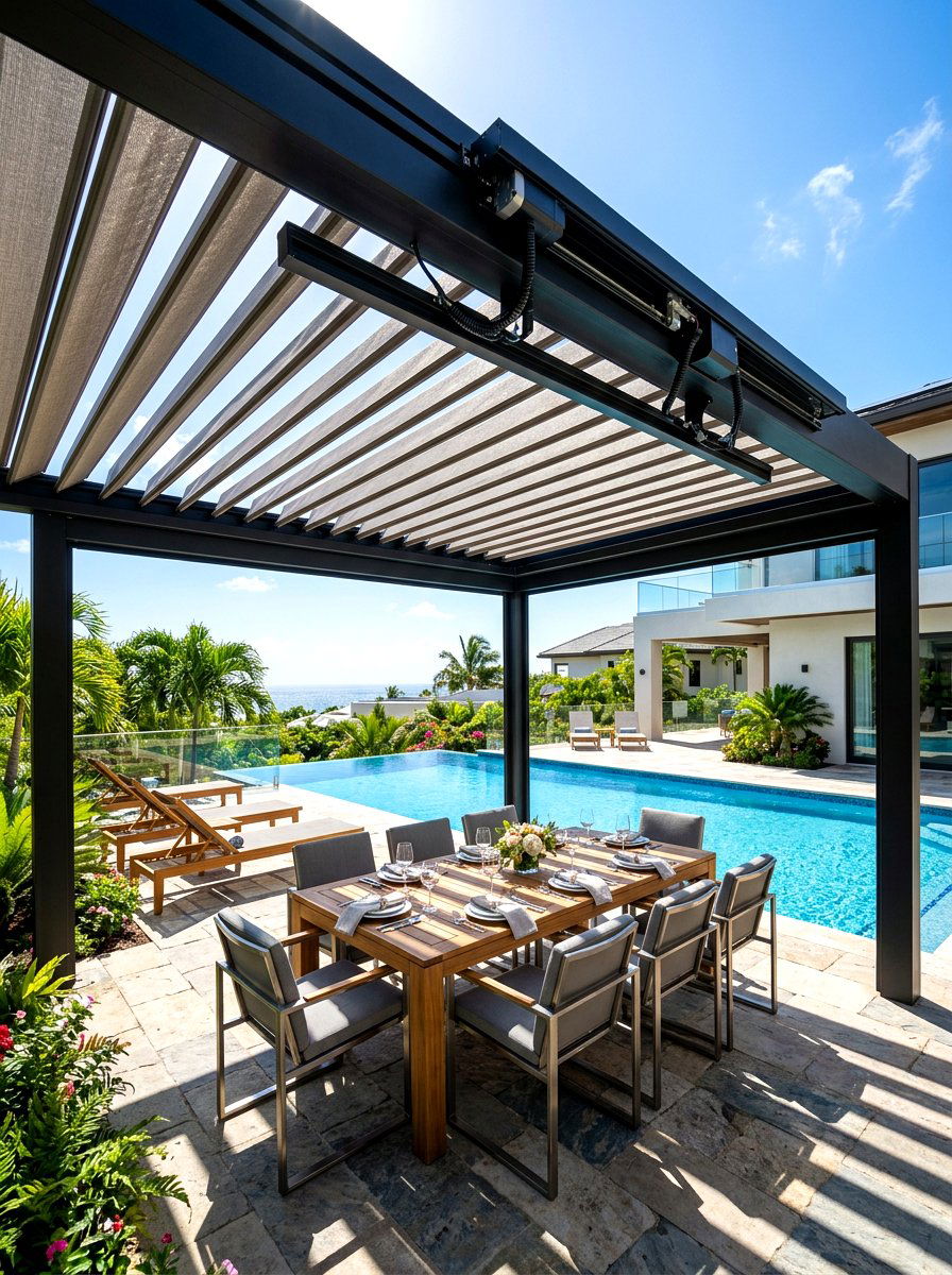 Retractable Roof Pavilion - 30 outdoor retreat pavilion ideas