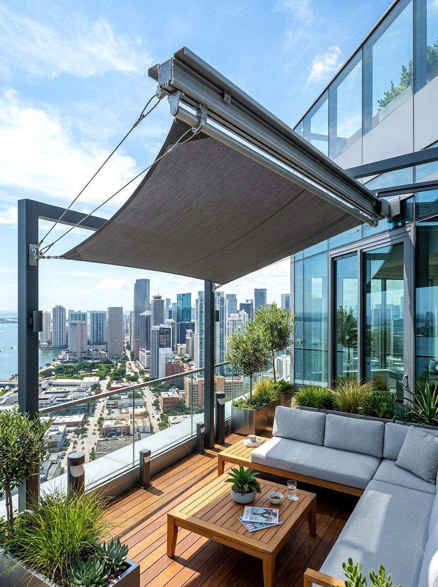 Retractable Sun Shade Sail - 30 shade sail ideas