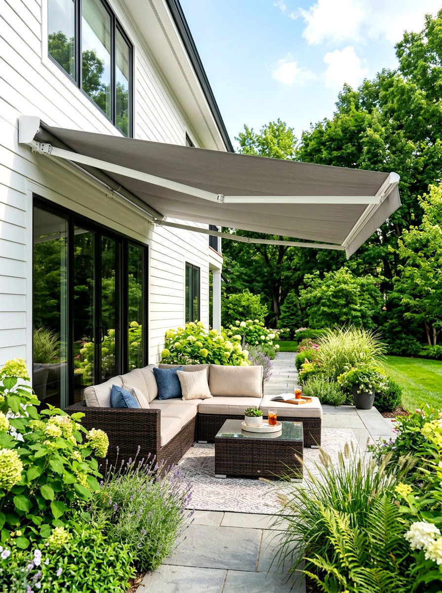 Retractable deck awning - 30 deck shade ideas