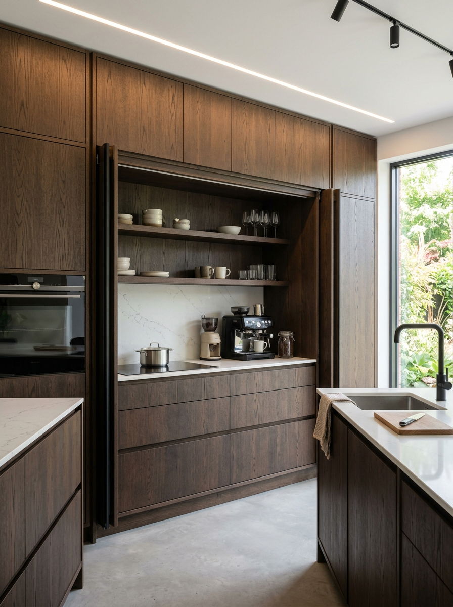 Retractable kitchen cabinet door - 30 hidden toaster garage ideas aesthetic