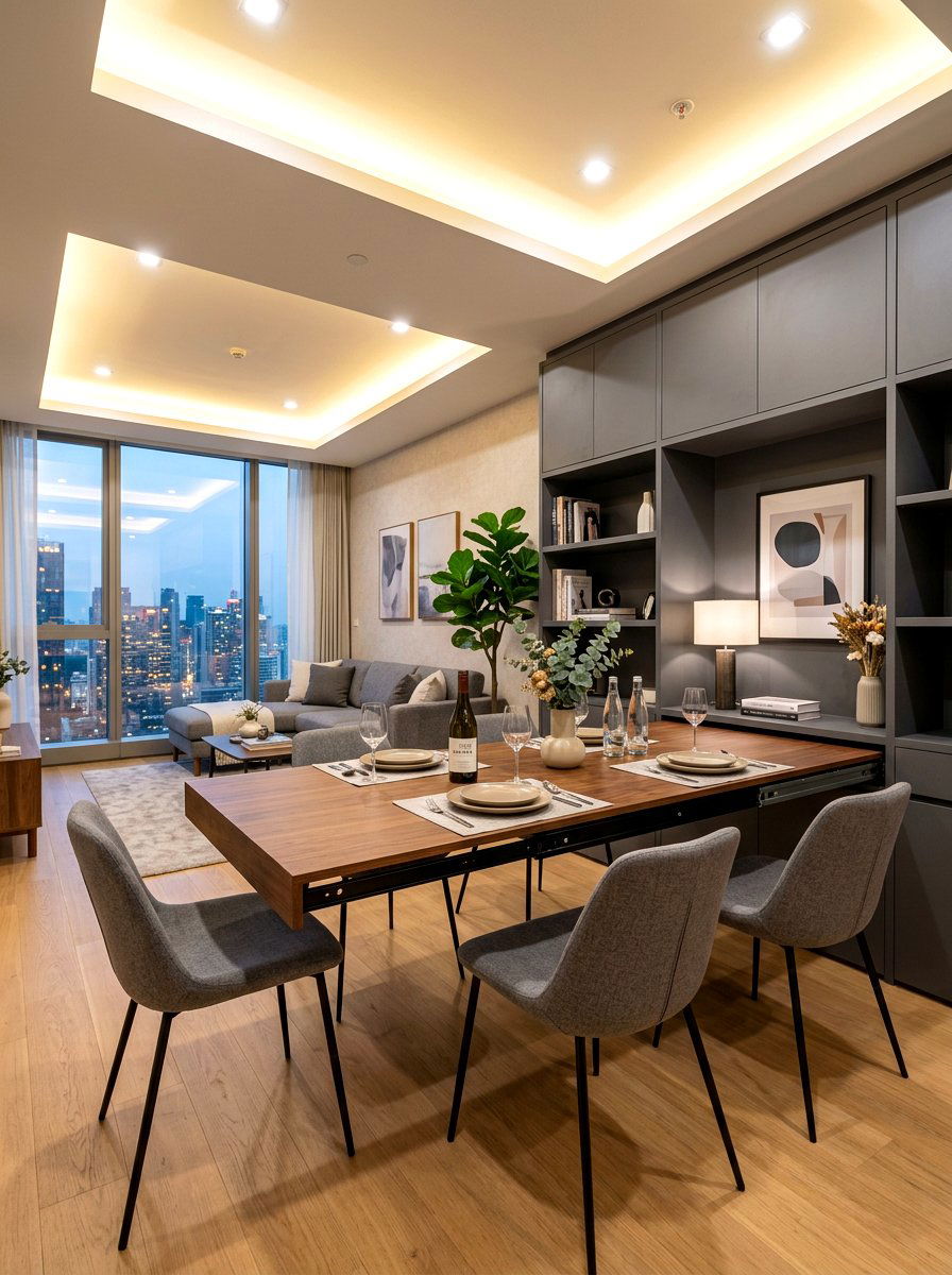 Retractable wall table - 30 Murphy dining table ideas