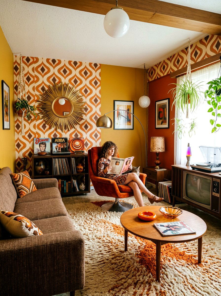 Retro 70s Room - 30 tween aesthetic bedroom ideas