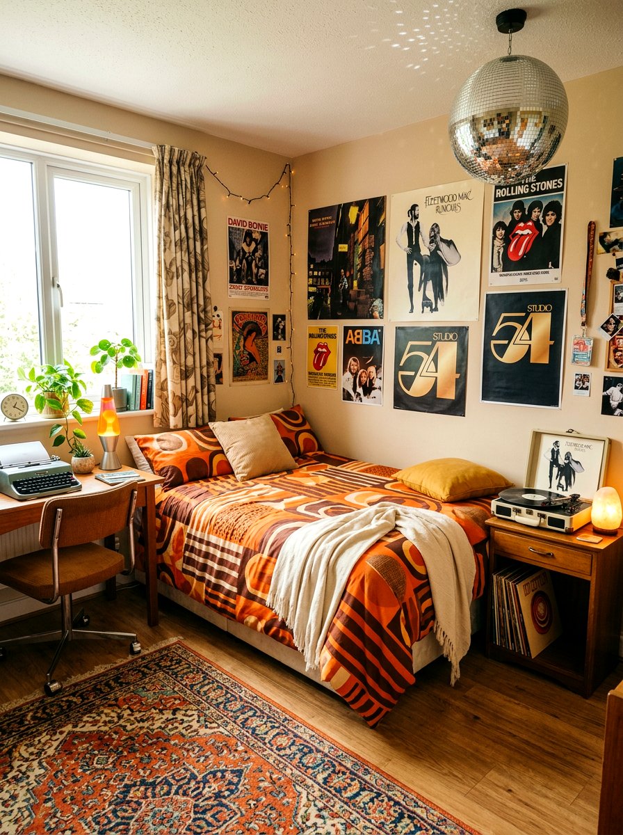 Retro Aesthetic Dorm Room - 30 dorm bed ideas