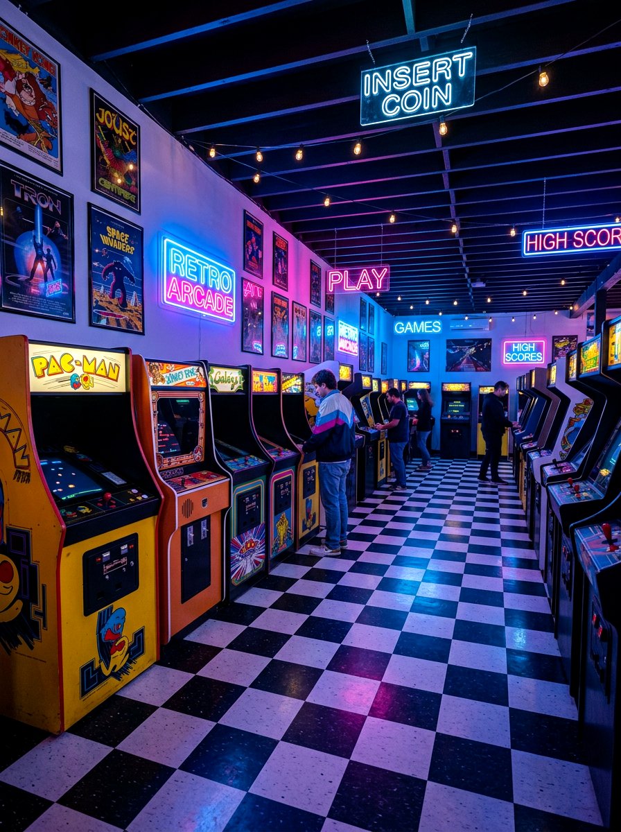 Retro Arcade Room - 30 arcade room ideas
