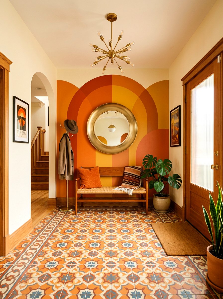 Retro Arch Mural - 30 peel and stick mural ideas
