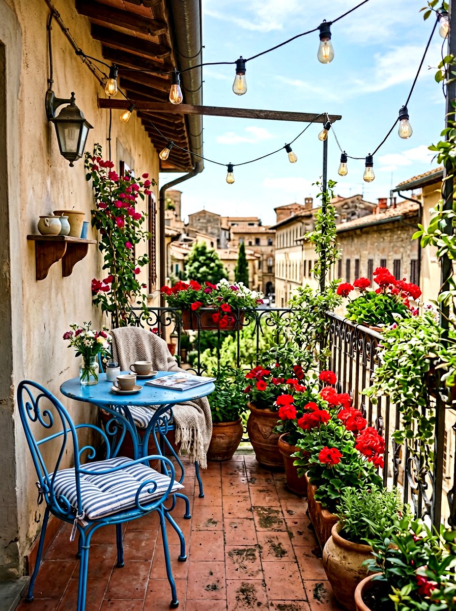 Retro Balcony With Bistro Set - 30 retro home decor ideas