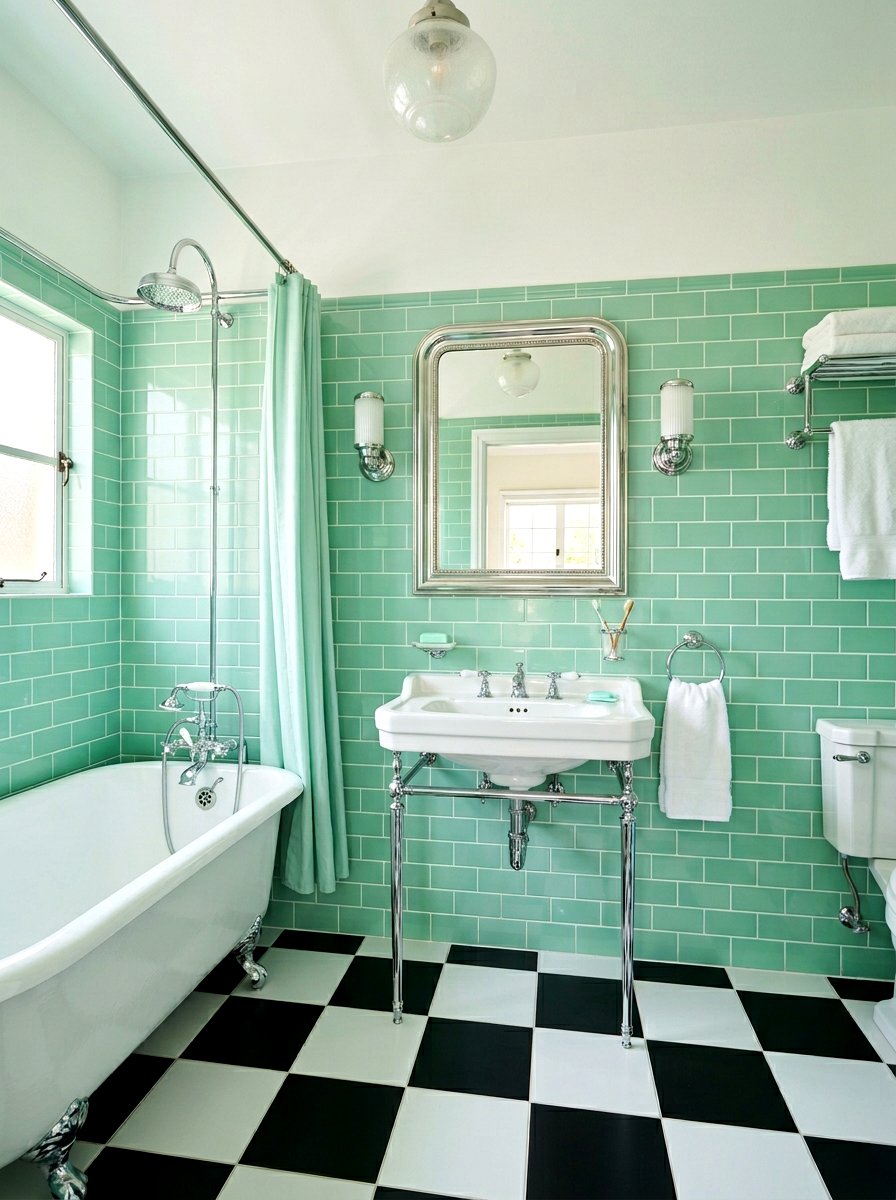 Retro Chrome Bathroom - 30 chrome bathroom ideas