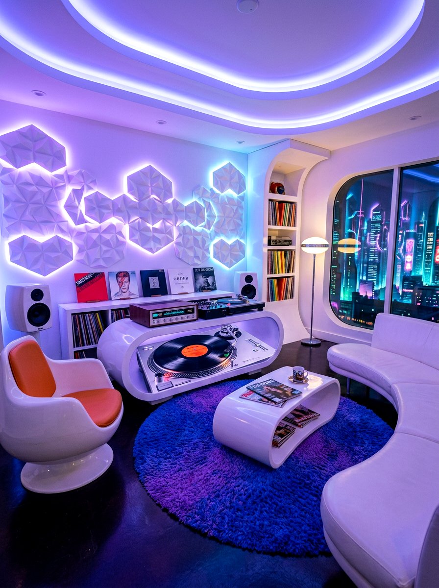 Retro Future Music Room - 30 listening lounge ideas