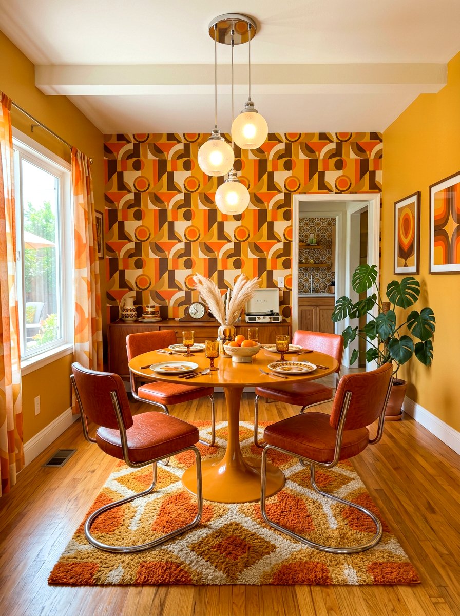 Retro Inspired Dining Room - 30 dining room makeover ideas