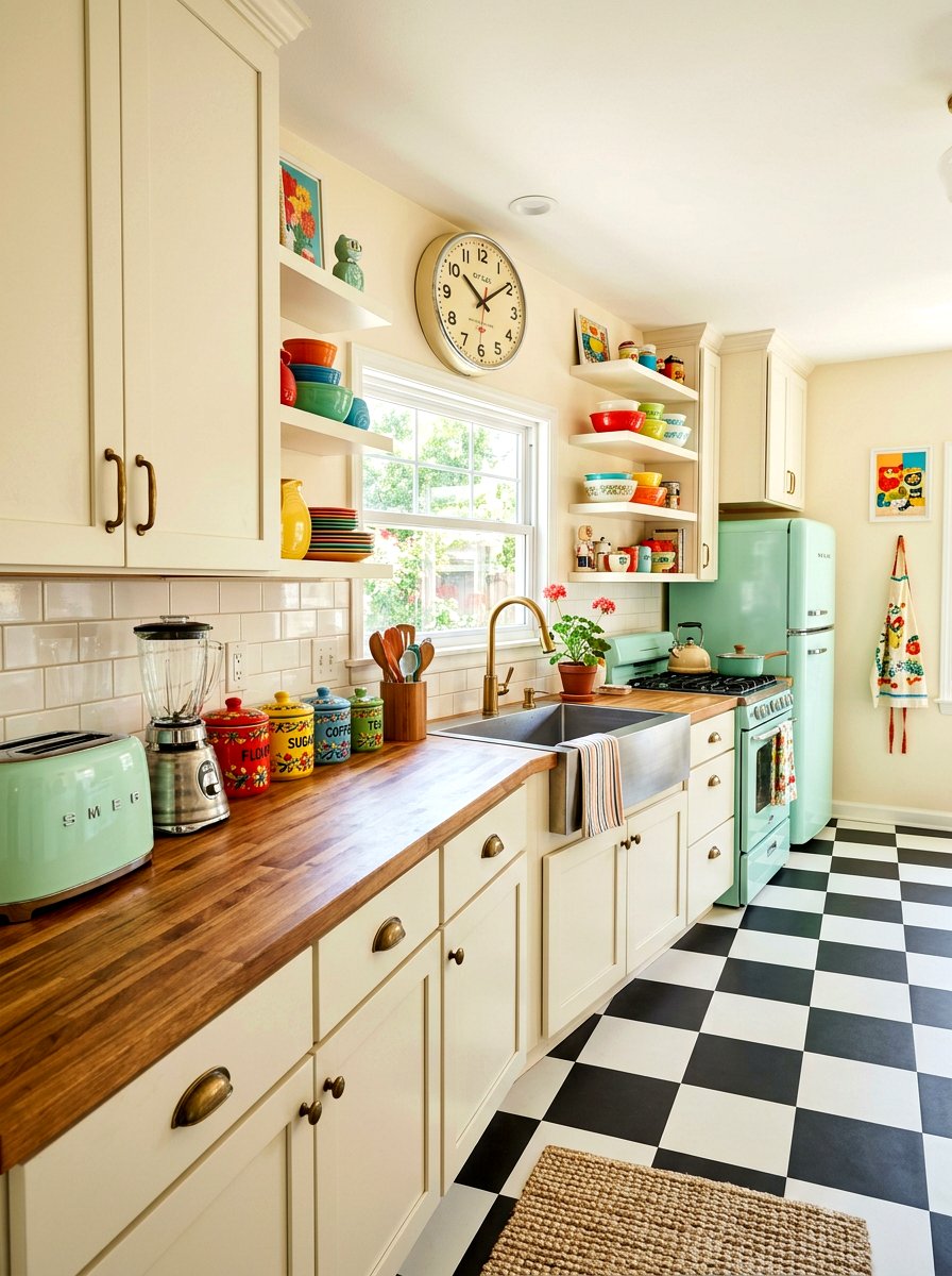 Retro Kitchen - 30 college apartment ideas