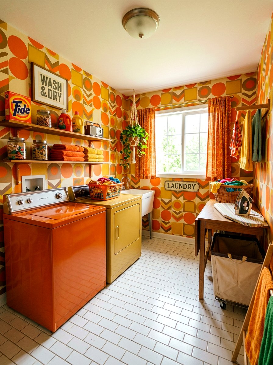 Retro Laundry Room Wallpaper - 30 laundry room wallpaper ideas