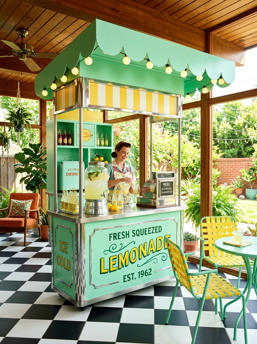 Retro Lemonade Stand - 30 lemonade stand patio ideas