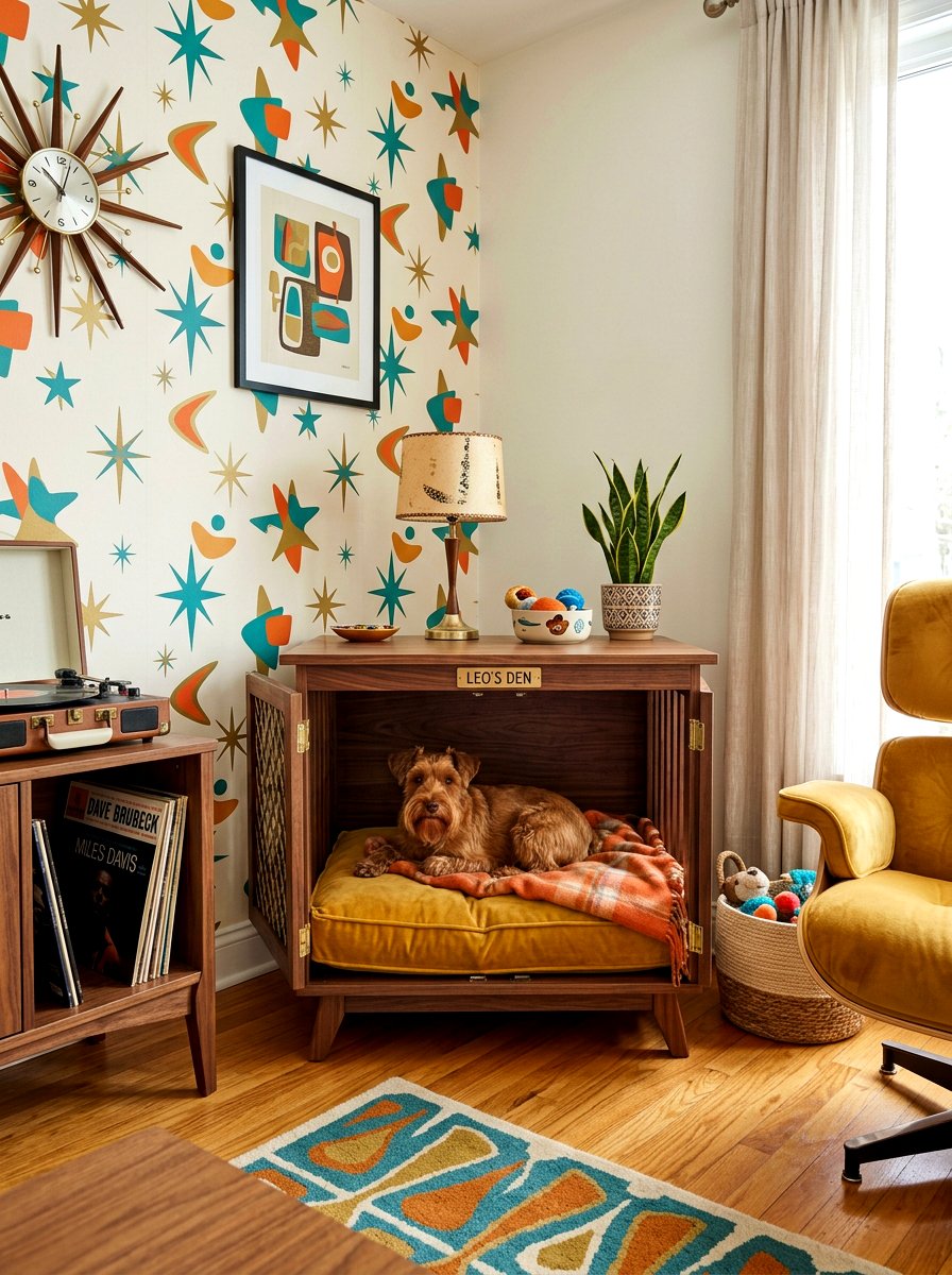 Retro Mid Century Modern Wallpaper - 30 pet room wallpaper ideas