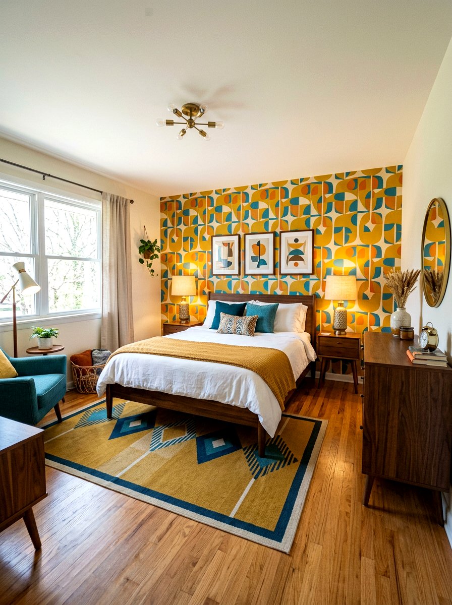 Retro Mid Century Pattern - 30 wallpaper decor ideas