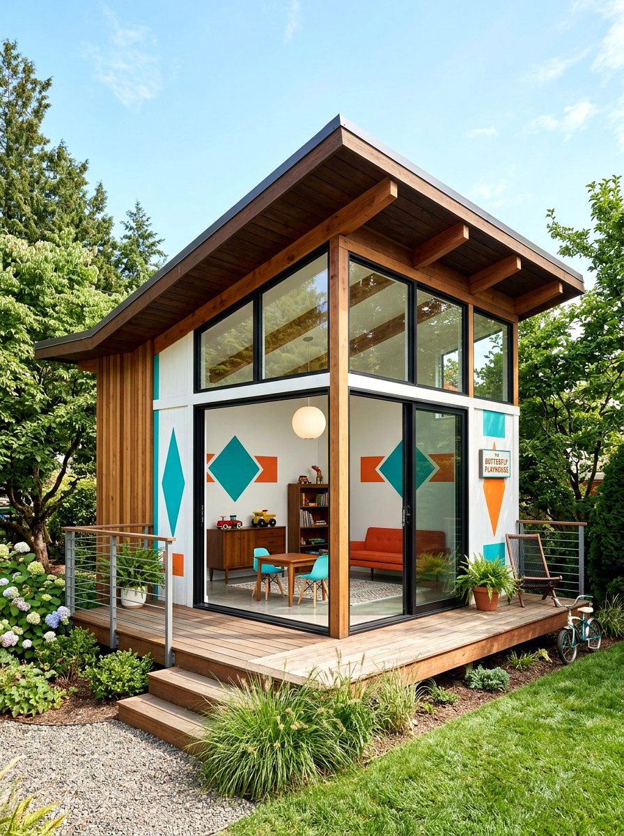 Retro Modern Playhouse - 30 playhouse ideas