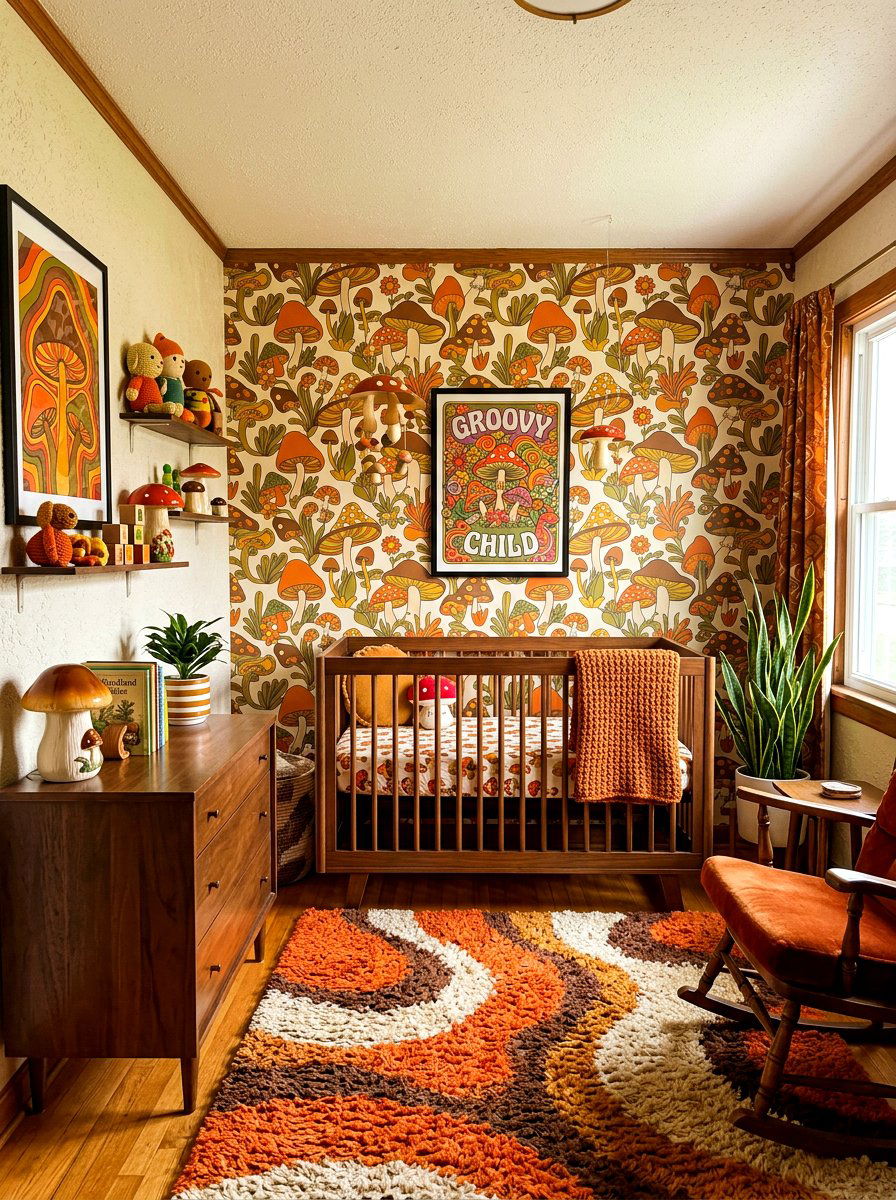 Retro Mushroom Nursery Style - 30 mushroom nursery ideas
