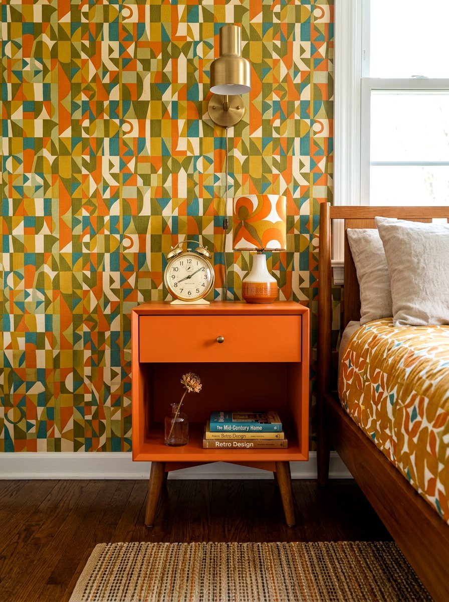 Retro Nightstand Style - 30 dopamine bedroom ideas