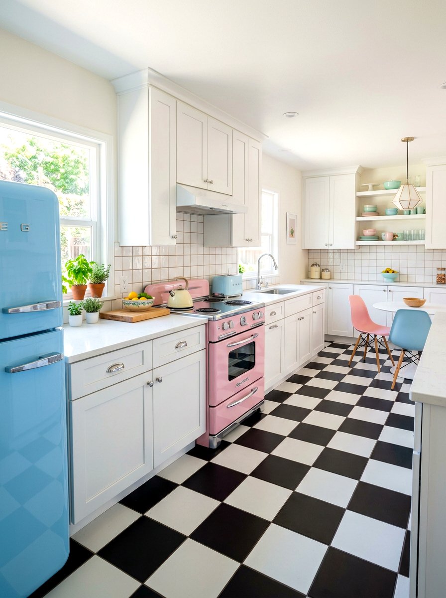 Retro Pastel Kitchen - 30 pastel home decor ideas