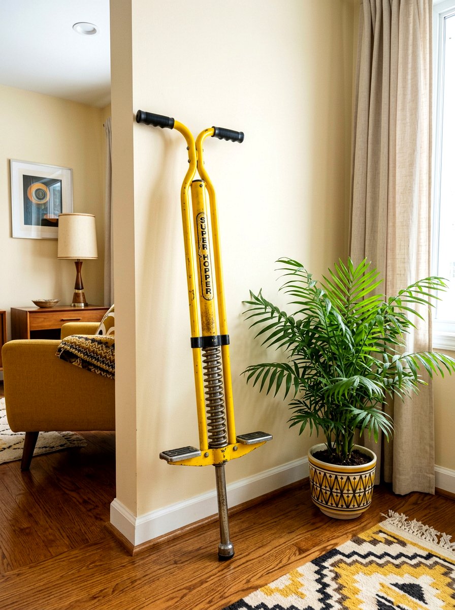 Retro Pogo Stick Corner Accent - 30 vintage toy decor ideas
