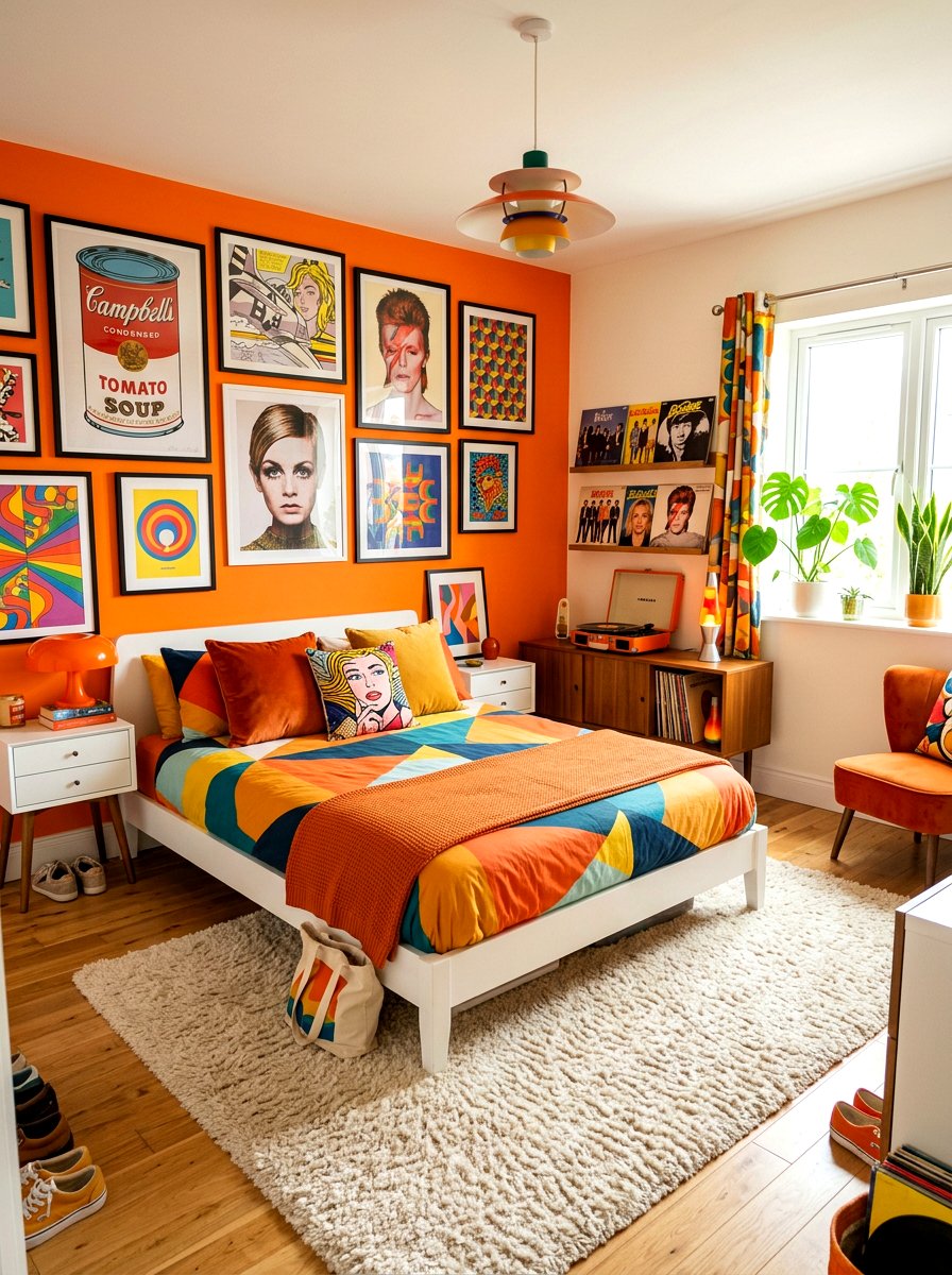 Retro Pop Eclectic Bedroom - 30 eclectic bedroom ideas