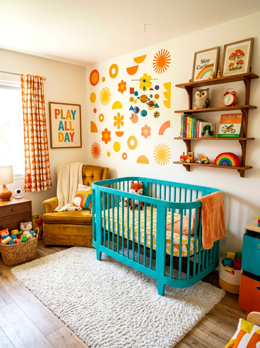 Retro Pop Nursery - 30 boutique nursery decor ideas