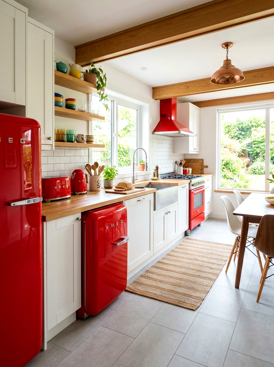 Retro Red Kitchen Appliances - 30 tomato red kitchen ideas